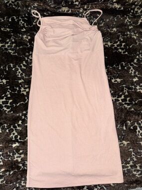 Forever 21 Blush and black Ribbed Spaghetti Strap MiniDress stretchy bundle